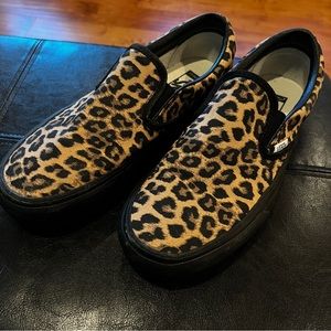 Vans Customs - Leopard Slip Ons